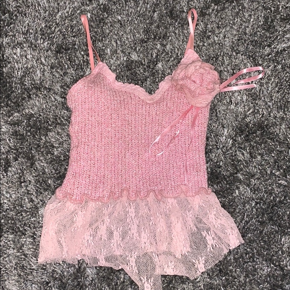 knit/lace tank top